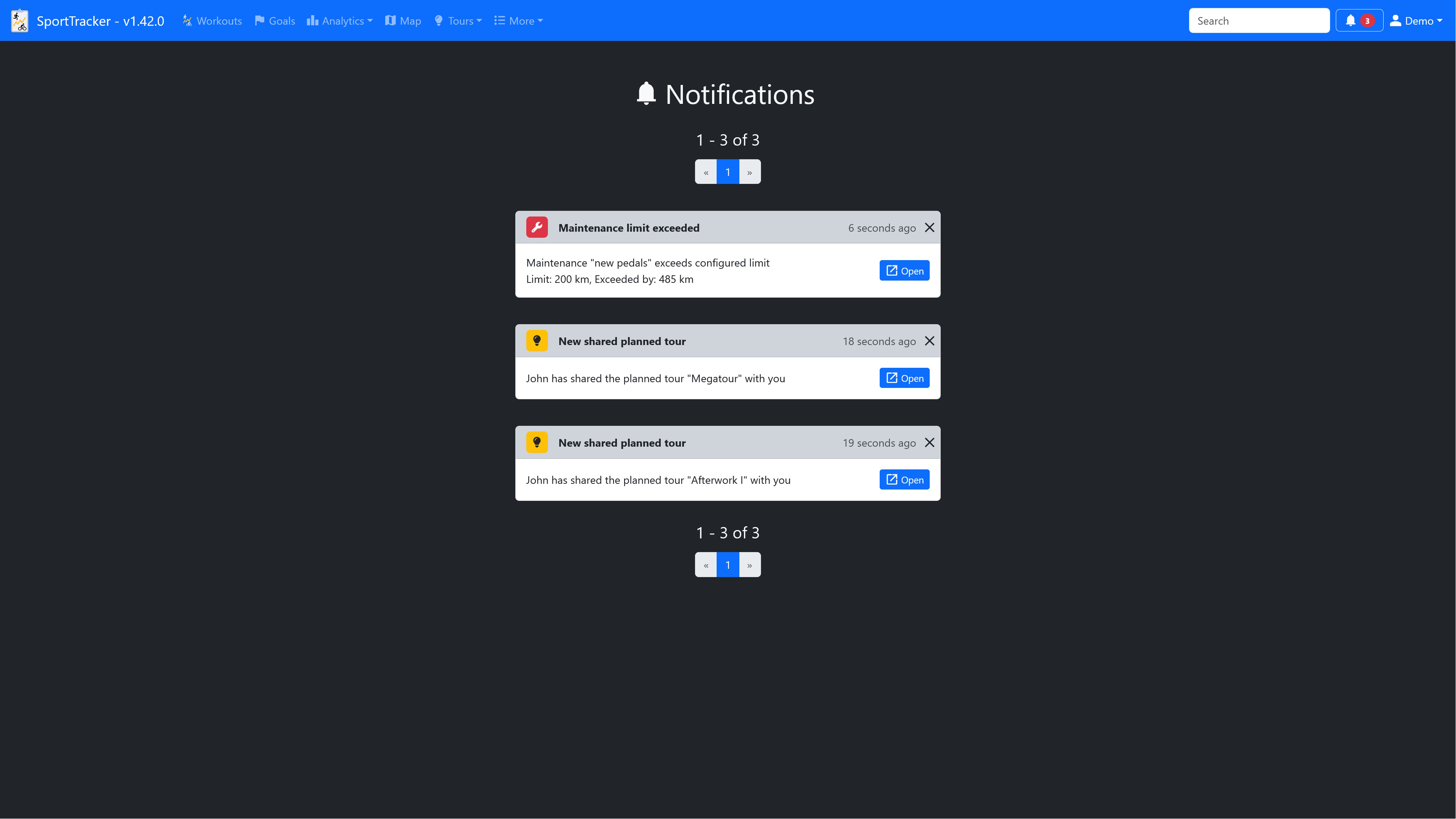 Notification center